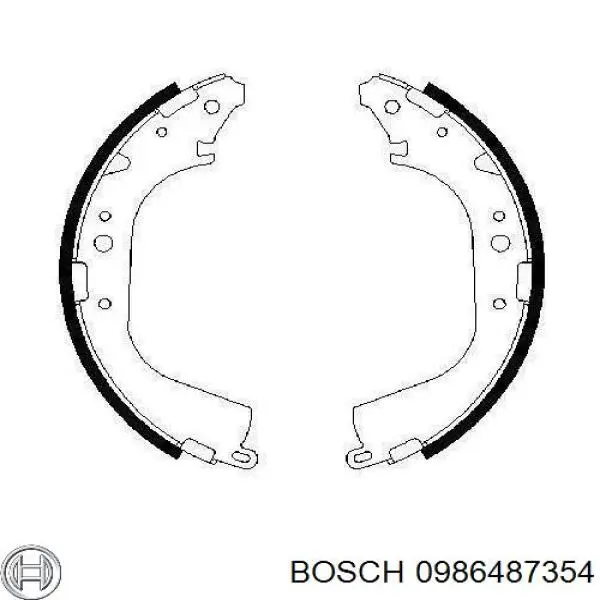 0986487354 Bosch колодки гальмові задні, барабанні