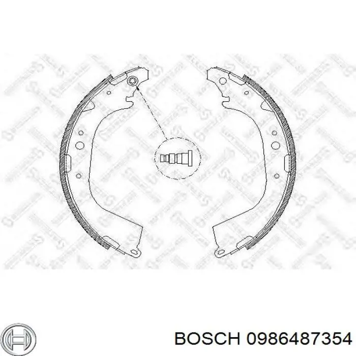 Колодки гальмові задні, барабанні Bosch 0986487354 ціна, від 42.99 USD