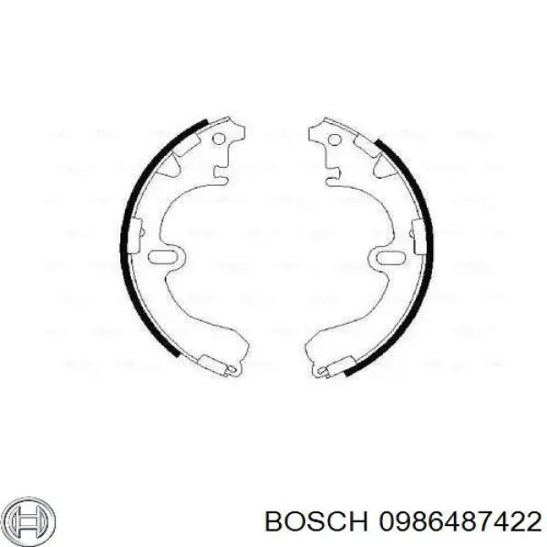Купити 0986487422 Bosch Колодки гальмові задні, барабанні