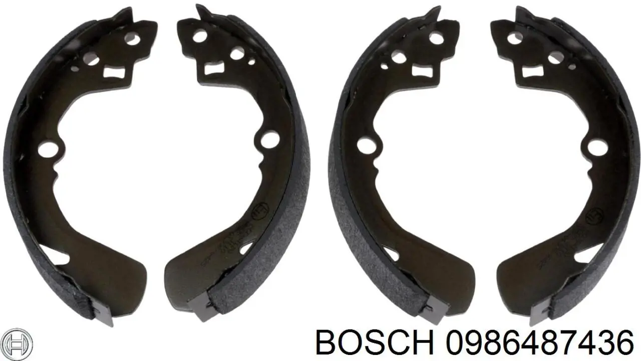 0986487436 Bosch колодки гальмові задні, барабанні