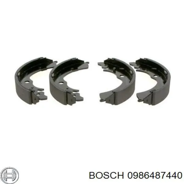 0986487440 Bosch колодки гальмові задні, барабанні