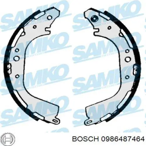 Колодки гальмові задні, барабанні 0986487464 Bosch