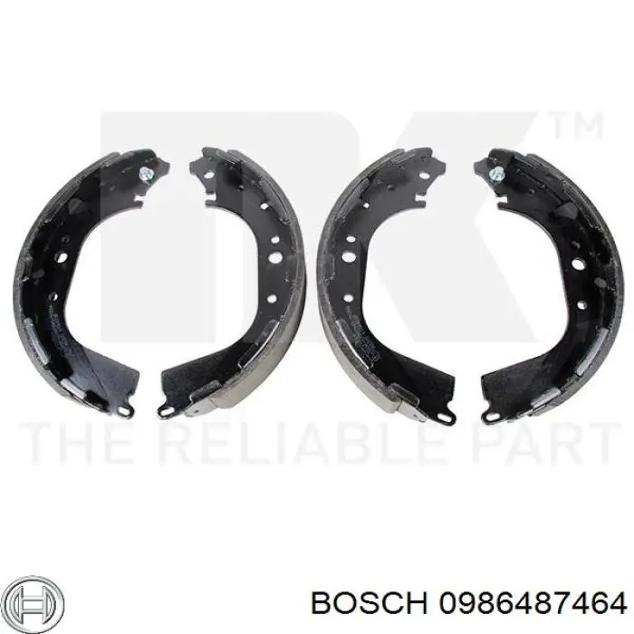 Купити 0986487464 Bosch Колодки гальмові задні, барабанні