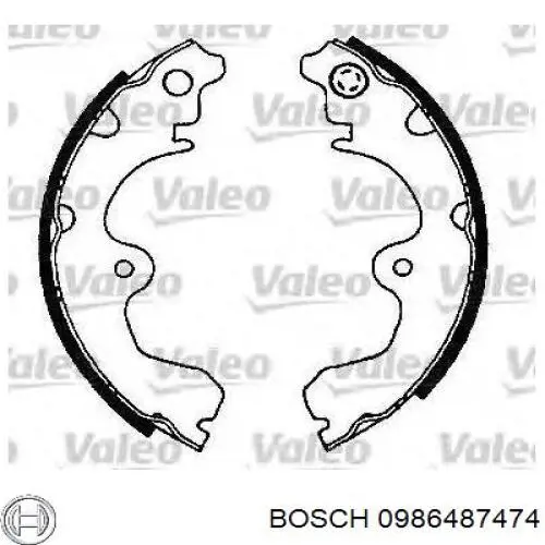 Колодки гальмові задні, барабанні Bosch 0986487474 ціна, від 16.25 USD