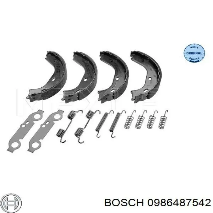 Колодки ручника 0986487542 Bosch