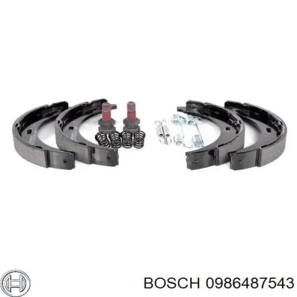 0986487543 Bosch колодки ручника/стоянкового гальма