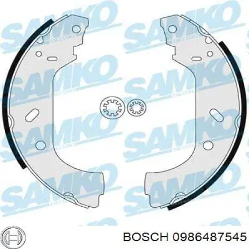 Купити 0986487545 Bosch Колодки гальмові задні, барабанні