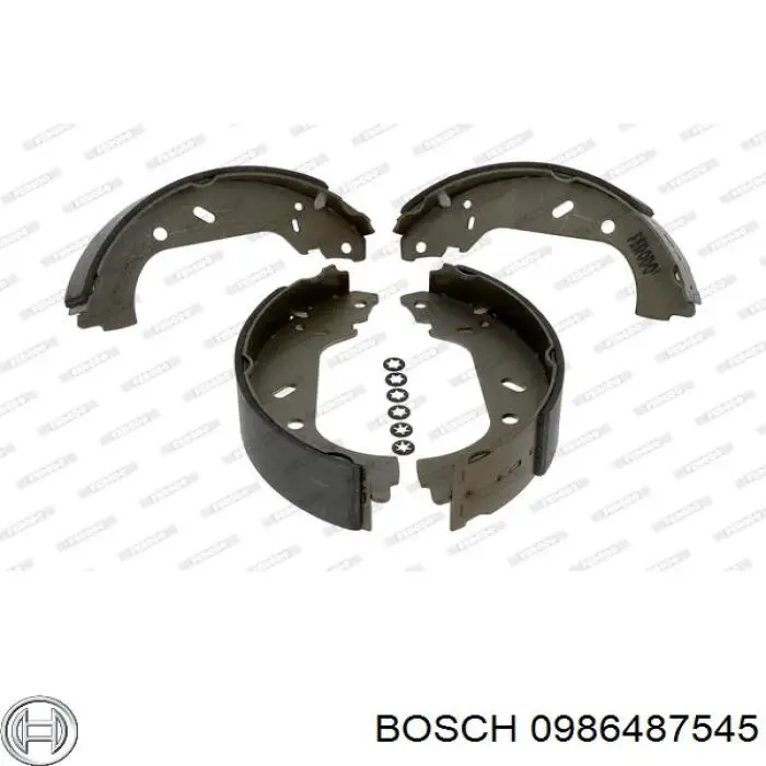 Колодки гальмові задні, барабанні 0986487545 Bosch