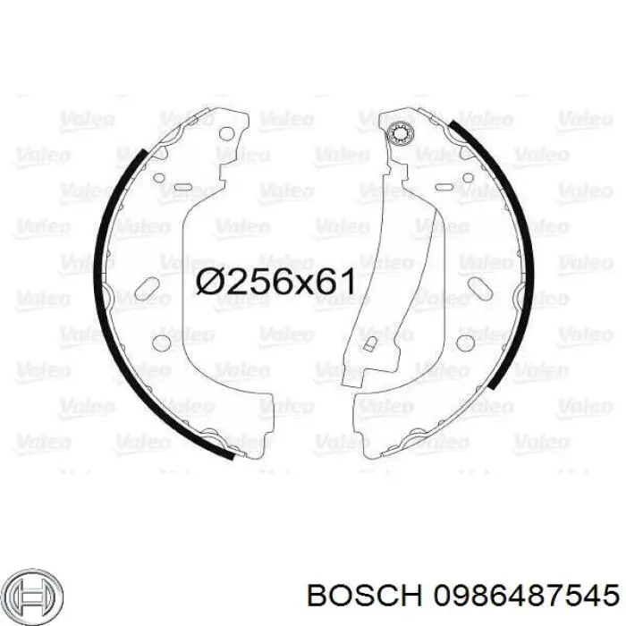 Гальма робочі задні ножні і гальмівні барабани Bosch 0986487545