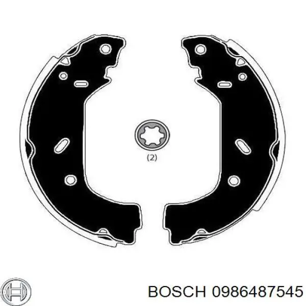 Колодки гальмові задні, барабанні Bosch 0986487545 ціна, від 24.55 USD