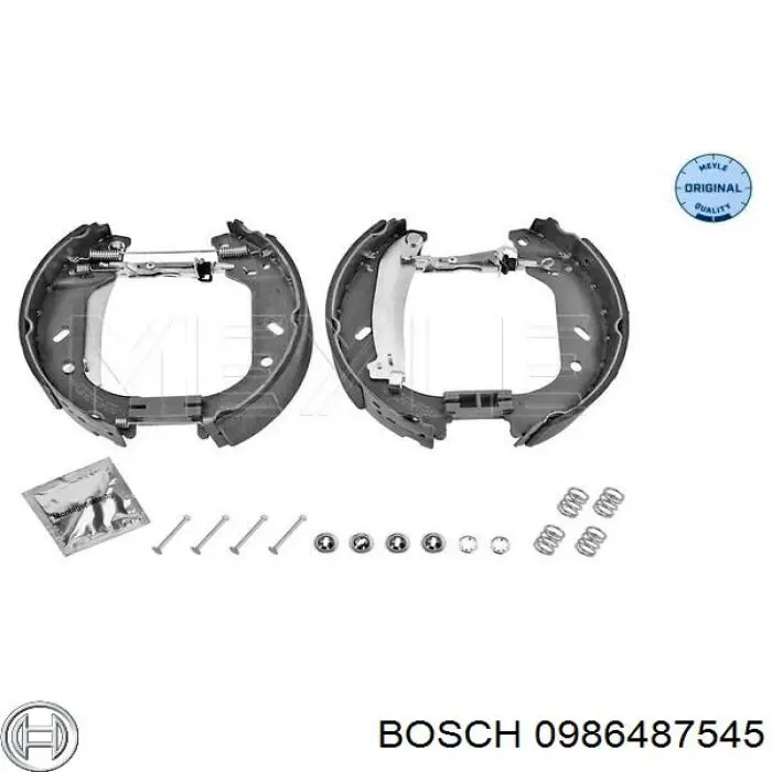 0986487545 Bosch Колодки гальмівні задні, барабанні