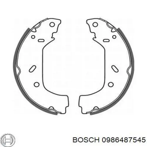 Колодки гальмові задні, барабанні Bosch 0986487545 ціна, від 24.55 USD