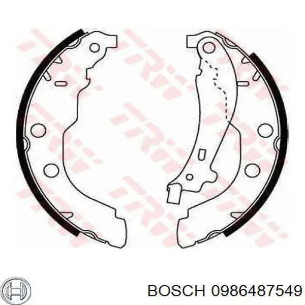 Купити 0986487549 Bosch Колодки гальмові задні, барабанні