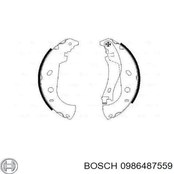 Колодки гальмові задні, барабанні 0986487559 Bosch