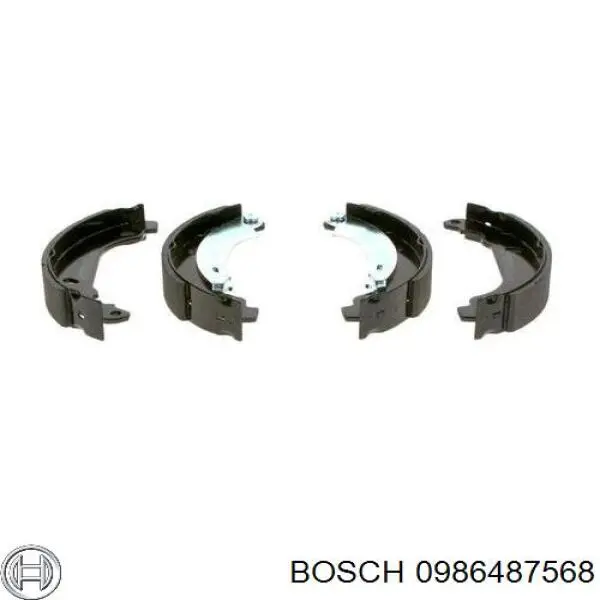 Колодки гальмові задні, барабанні 0986487568 Bosch