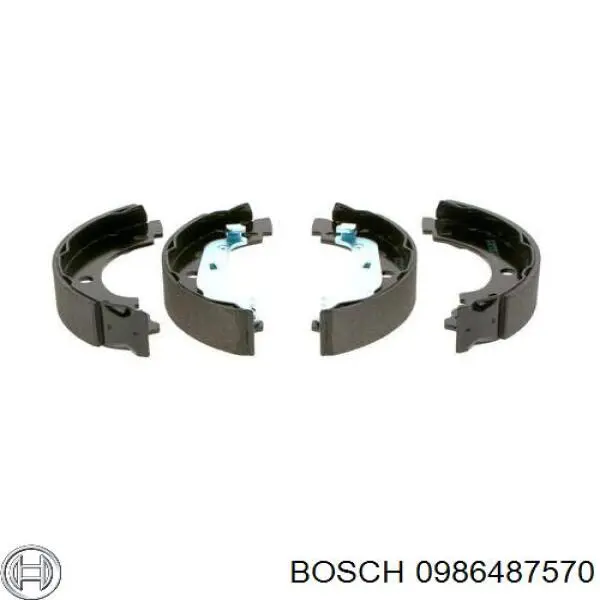 Колодки гальмові задні, барабанні 0986487570 Bosch