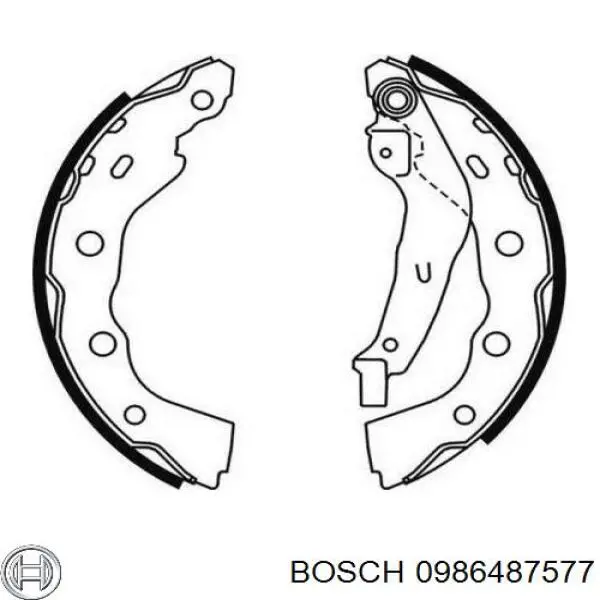 0986487577 Bosch колодки гальмові задні, барабанні