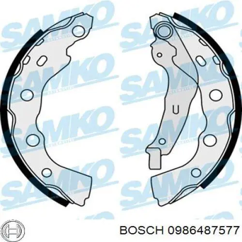 Колодки гальмові задні, барабанні Bosch 0986487577 ціна, від 18.99 USD