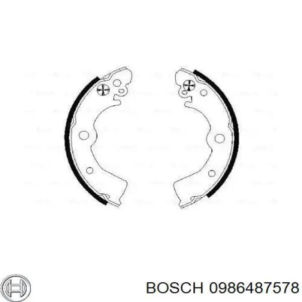 0986487578 Bosch колодки гальмові задні, барабанні