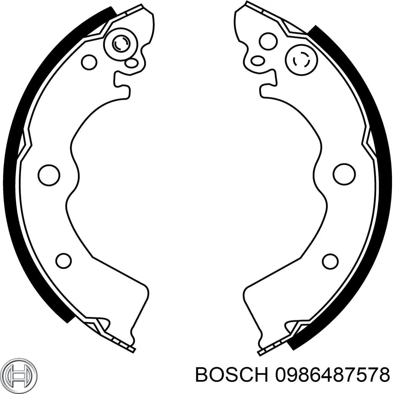 Колодки гальмові задні, барабанні Bosch 0986487578 ціна, від 14.66 USD