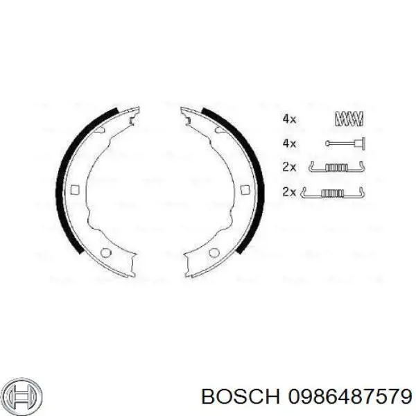 Колодки ручника/стоянкового гальма 0986487579 Bosch