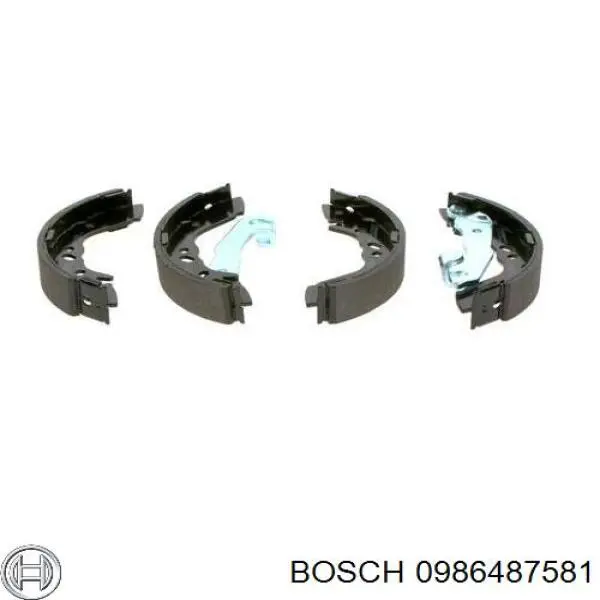 Колодки гальмові задні, барабанні 0986487581 Bosch