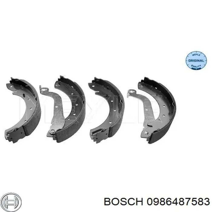 Купити 0986487583 Bosch Колодки гальмові задні, барабанні