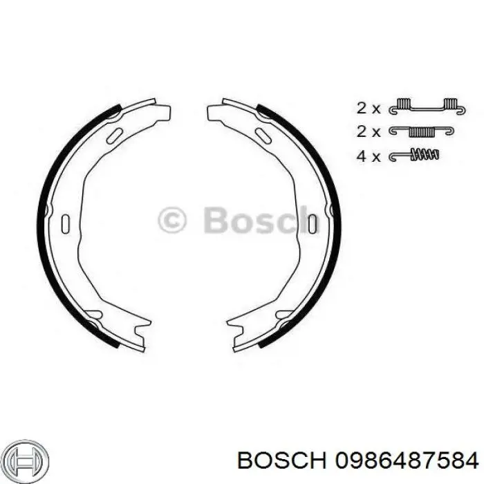 Колодки ручника 0986487584 Bosch
