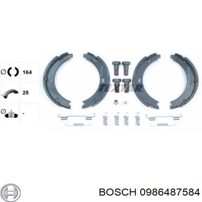 Колодки ручника 0986487584 Bosch