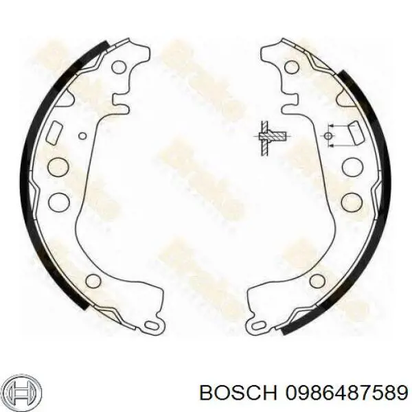 Колодки гальмові задні, барабанні 0986487589 Bosch