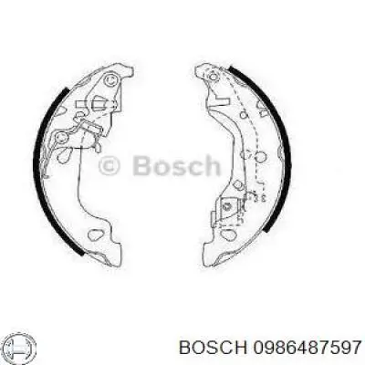 0986487597 Bosch колодки гальмові задні, барабанні