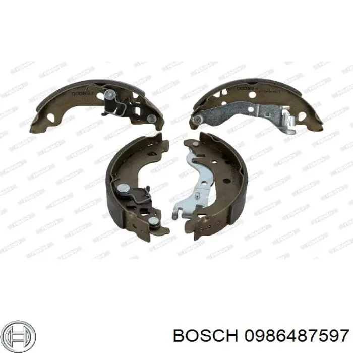 Колодки гальмові задні, барабанні 0986487597 Bosch
