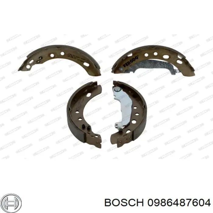 Колодки гальмові задні, барабанні 0986487604 Bosch