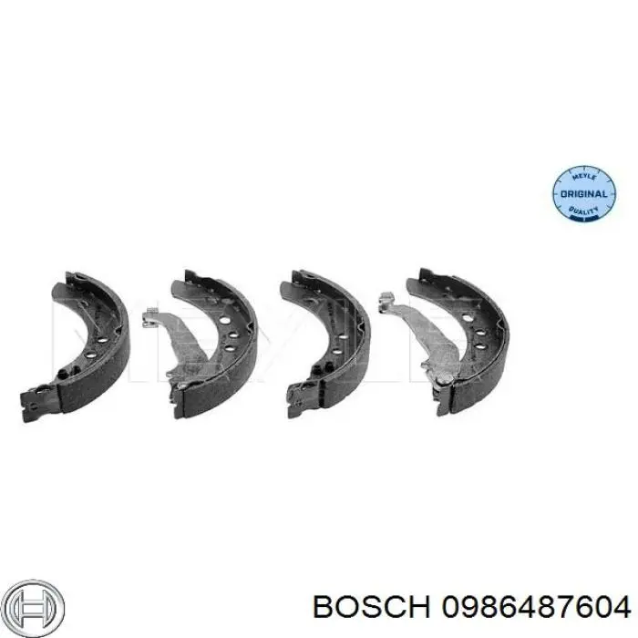 Колодки гальмові задні, барабанні Bosch 0986487604 ціна, від 17.41 USD