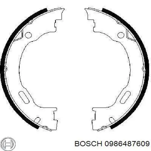 0986487609 Bosch колодки ручника/стоянкового гальма