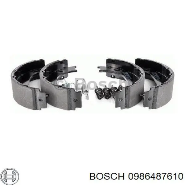 0986487610 Bosch колодки ручника/стоянкового гальма