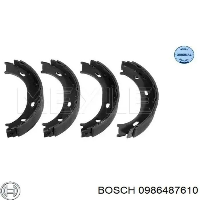 Колодки ручника 0986487610 Bosch