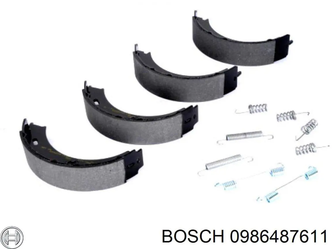 0986487611 Bosch колодки ручника/стоянкового гальма