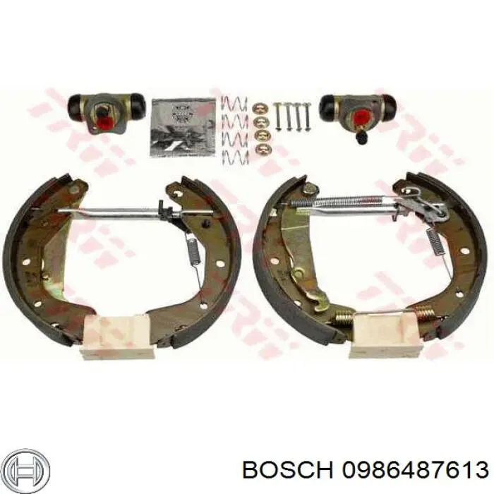Колодки гальмові задні, барабанні 0986487613 Bosch