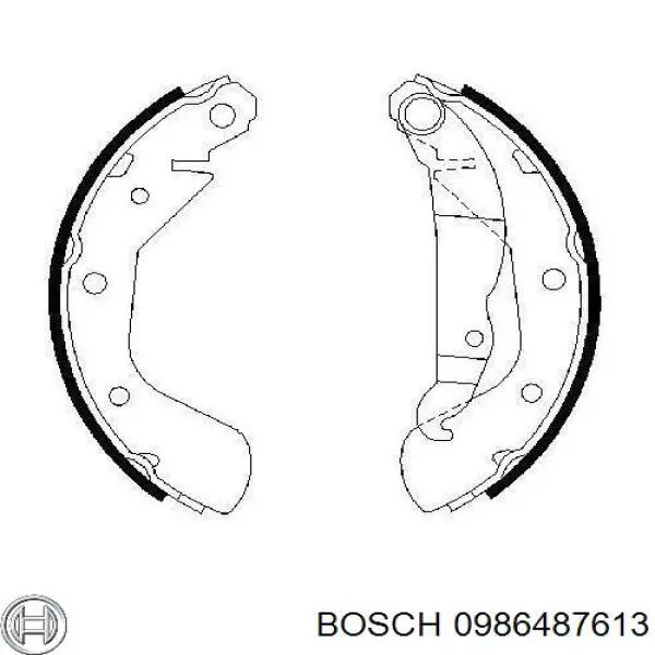 Колодки гальмові задні, барабанні 0986487613 Bosch