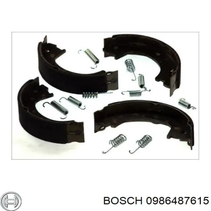 0986487615 Bosch колодки ручника/стоянкового гальма