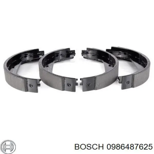 0986487625 Bosch колодки ручника/стоянкового гальма