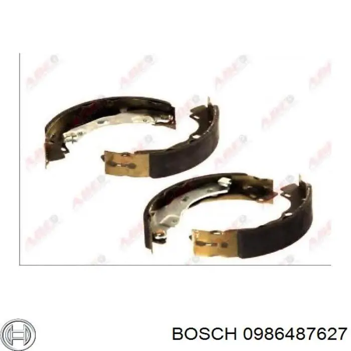 0986487627 Bosch Колодки гальмівні задні, барабанні