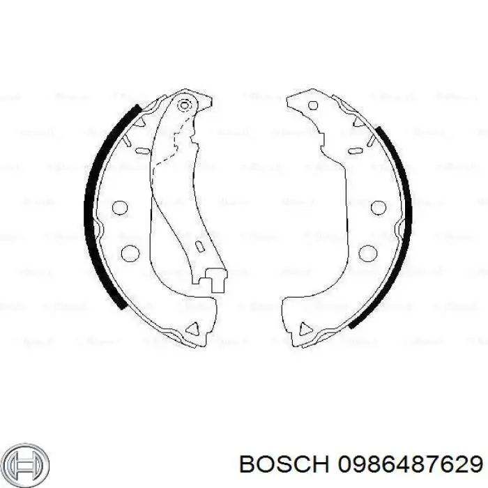Колодки гальмові задні, барабанні 986487629 Bosch