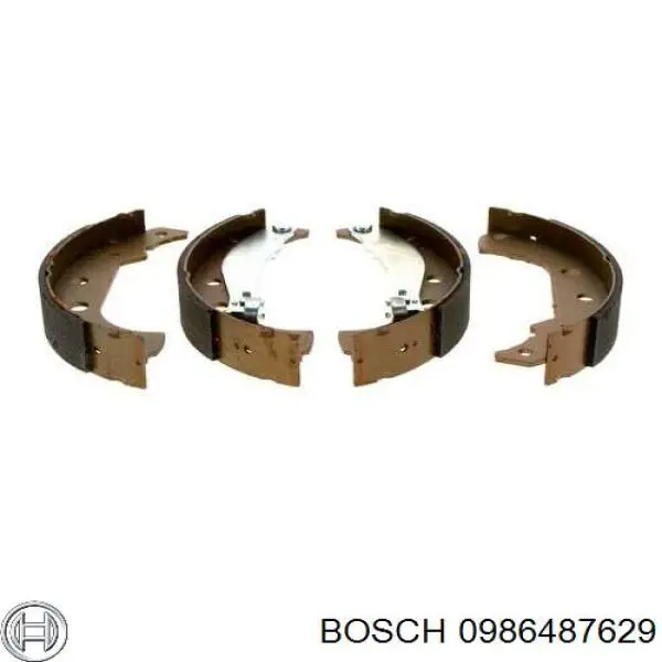 0986487629 Bosch колодки гальмові задні, барабанні
