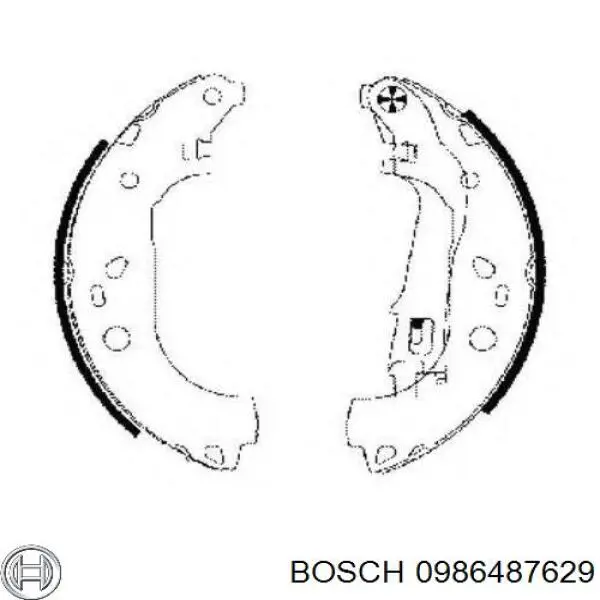 Колодки гальмові задні, барабанні Bosch 0986487629 ціна, від 16.47 USD