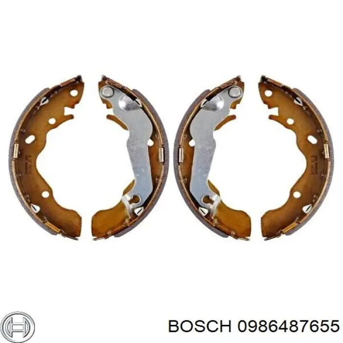 Купити 0986487655 Bosch Колодки гальмові задні, барабанні