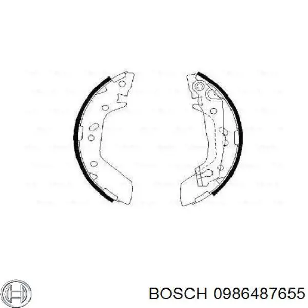0986487655 Bosch колодки гальмові задні, барабанні
