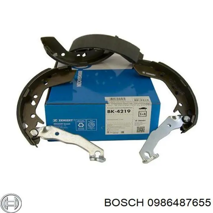 Колодки гальмові задні, барабанні Bosch 0986487655 ціна, від 15.12 USD
