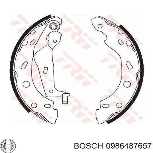 Колодки гальмові задні, барабанні 0986487657 Bosch